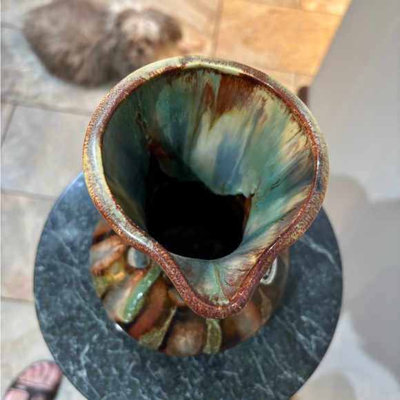 Arkansas Made Drip Glaze Ceramic Pitcher - Picture 5 of 7